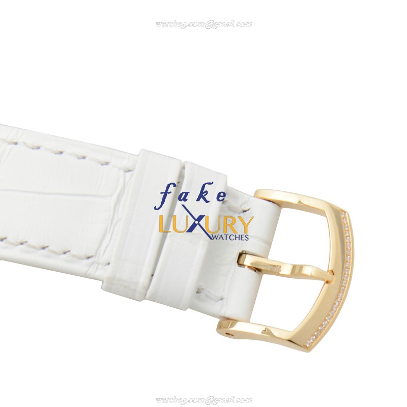 G0A38121 - Piaget Altiplano Replica Watch - Manual Wind - Rose Gold Diamonds - White Strap - Image 4