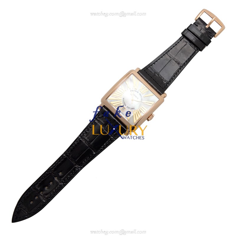 Franck Muller 6000 H SC DT REL R MOP 5N - Replica Watch - Quartz - 18kt Rose Gold - White Mother of - Image 2
