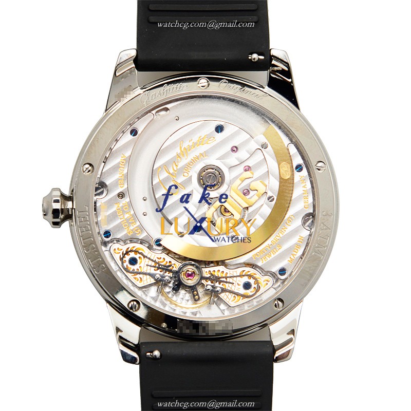 Glashutte 1-90-12-02-12-02 Replica Watch, Automatic Movement, Black Dial, Stainless Steel & - Image 3