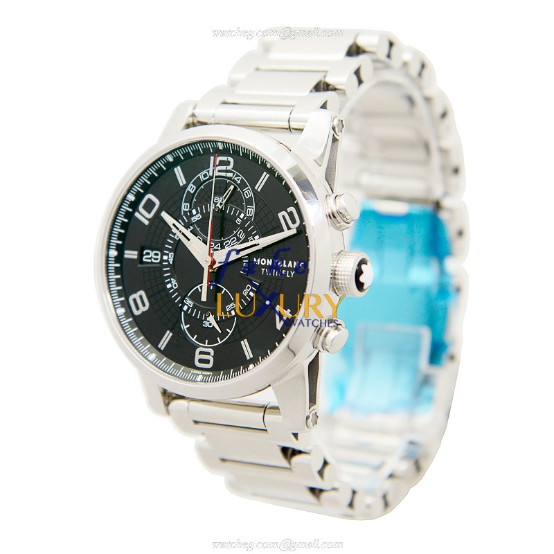 Mont Blanc TIMEWALKER MONTBLANC104286 Automatic Stainless Steel Black Dial Replica Watch - Image 3