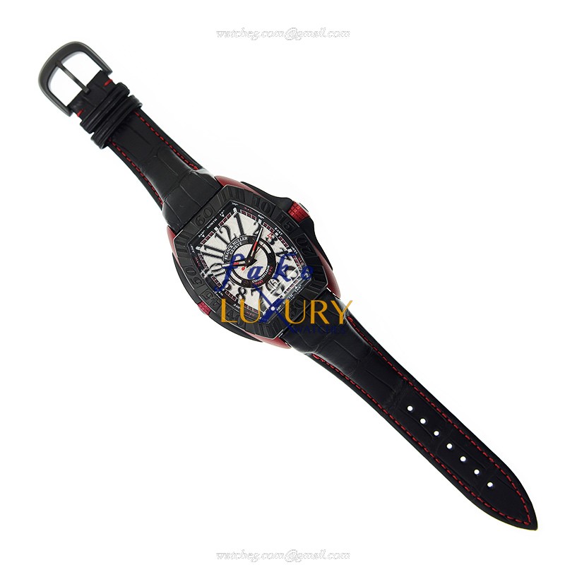 Franck Muller 8900SCDT TT.NR.ERG CONQUISTADOR GPG Titanium Auto Watch, White Dial, Black Alligator - Image 2
