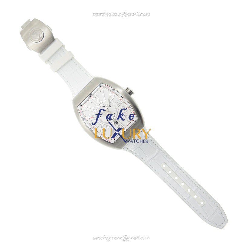 Franck Muller V 45 SC DT AC.BR.BC Vanguard Replica Watch, Automatic, White Dial, Steel Case - Image 2