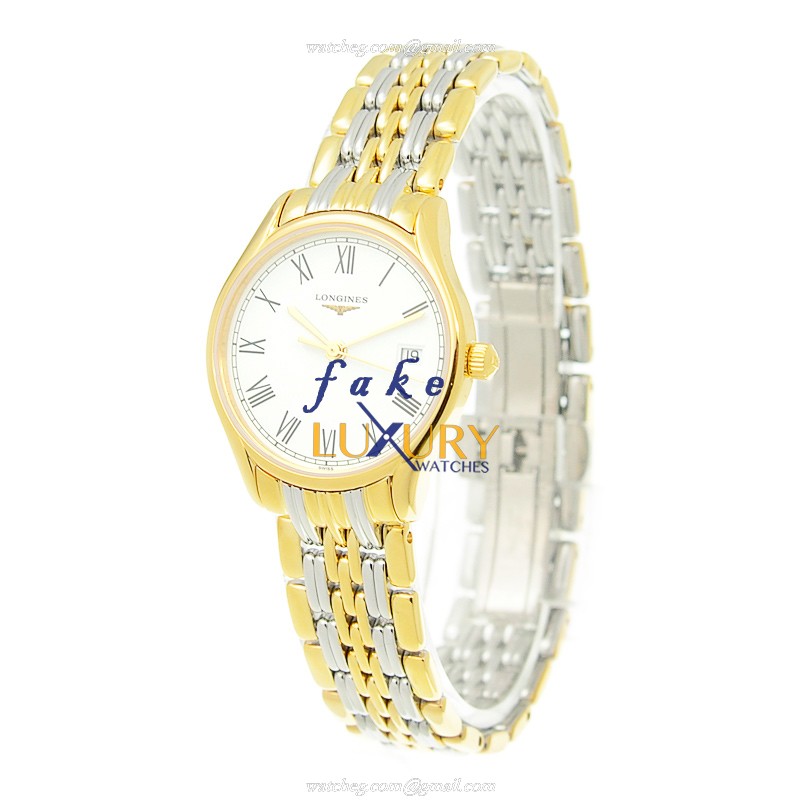 Longines L4.259.2.11.7 Replica Watch - Swiss Quartz Movement, Gold-Plated & Stainless Steel Case - Image 3