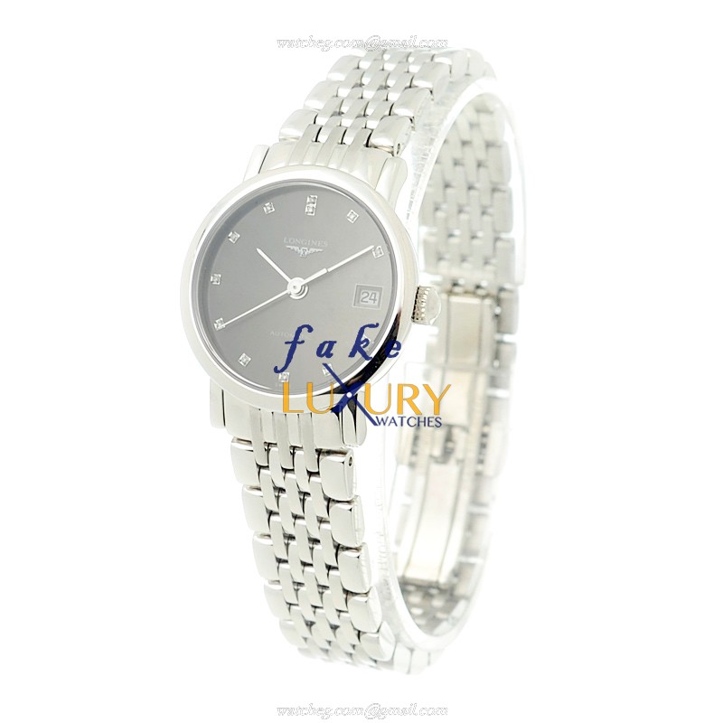 Longines L4.309.4.78.6 Elegant Automatic Stainless Steel Black Dial 26mm Replica Watch - Image 3
