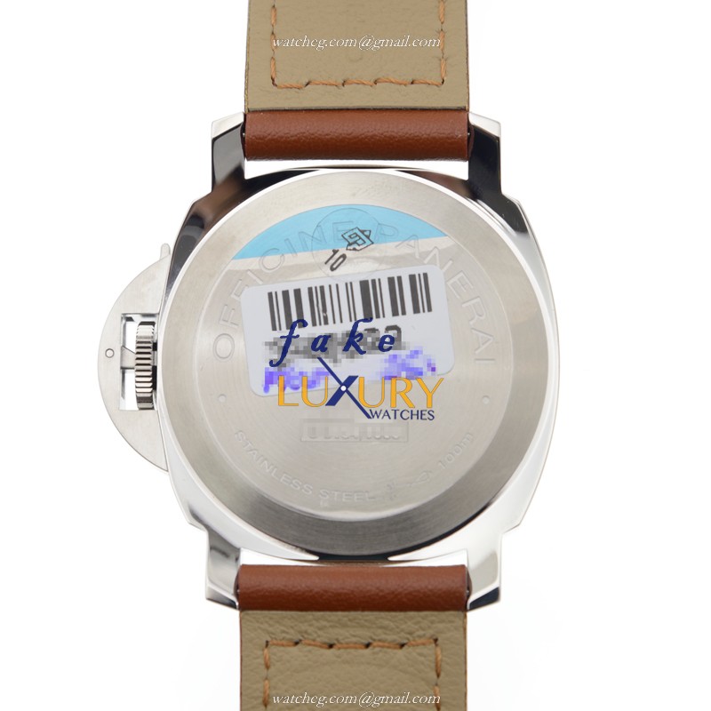 Panerai PAM00660 LUMINOR Manual Wind 44mm Stainless Steel Replica Watch with White Dial & Brown - Image 3