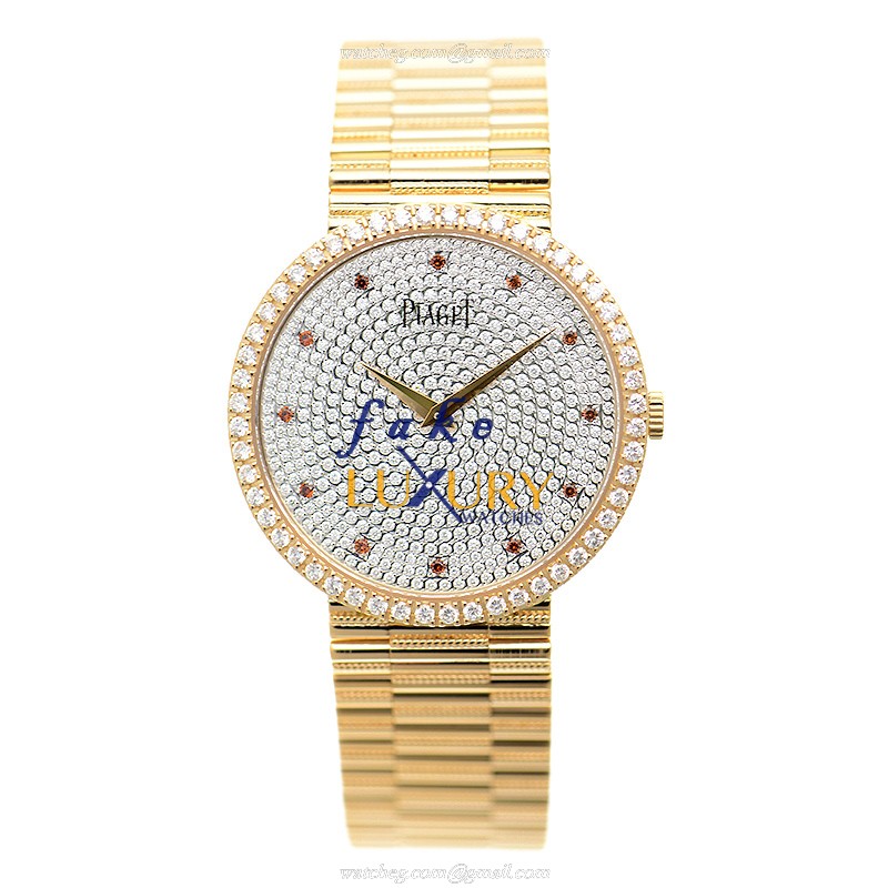 Piaget Tradition G0A37048 Manual Wind 18kt Rose Gold Silver Dial Diamonds Watch Replica Watch - Image 2