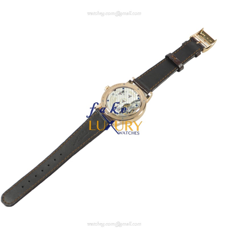 A Lange & Sohne 233.032 1815 Chronograph Replica Watch, Automatic, 40mm Rose Gold Case, Silver Dial - Image 4
