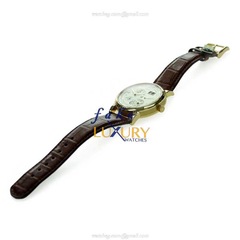 A Lange & Sohne 116.021 Grand Lange Replica Watch, 18kt Yellow Gold Case, Silvery White Dial - Image 2