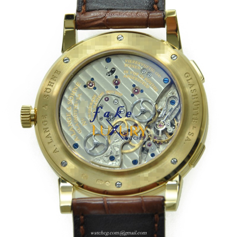 A Lange & Sohne 116.021 Grand Lange Replica Watch, 18kt Yellow Gold Case, Silvery White Dial - Image 3
