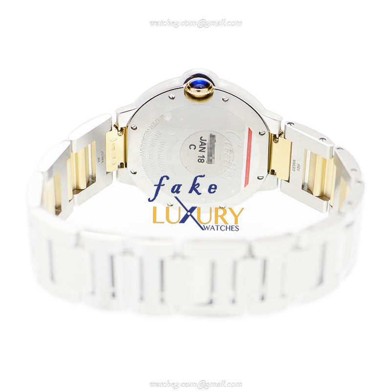 Cartier Ballon Bleu W2BB0012 Replica Watch, Automatic, Silver Dial, Stainless Steel Case, 18kt Gold - Image 4