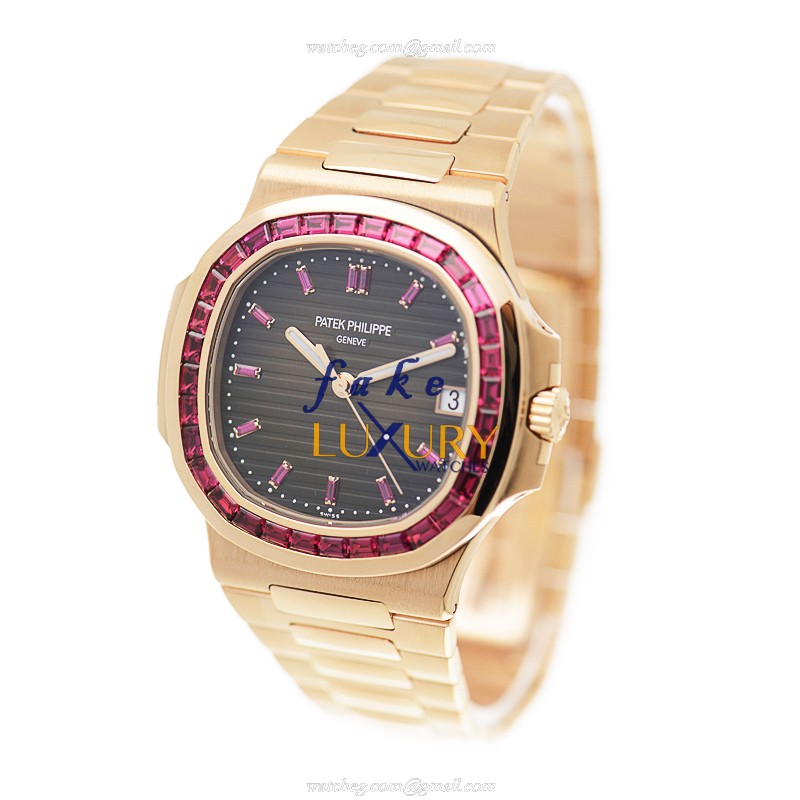 Patek Philippe 5723-112R-001 Nautilus Replica Watch, Automatic, 40mm Rose Gold & Diamonds Case - Image 3
