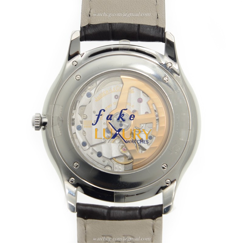 Jaeger-Lecoultre Q1288430 | Automatic | Steel | Gold Dial | Brown Alligator Strap Replica Watch - Image 3