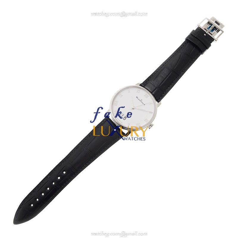 Blancpain Villeret 6669-1127-55B - Replica Watch - Automatic - White Dial - Steel Case - Alligator - Image 2