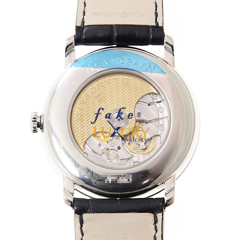 Blancpain Villeret 6669-1127-55B - Replica Watch - Automatic - White Dial - Steel Case - Alligator - Image 3