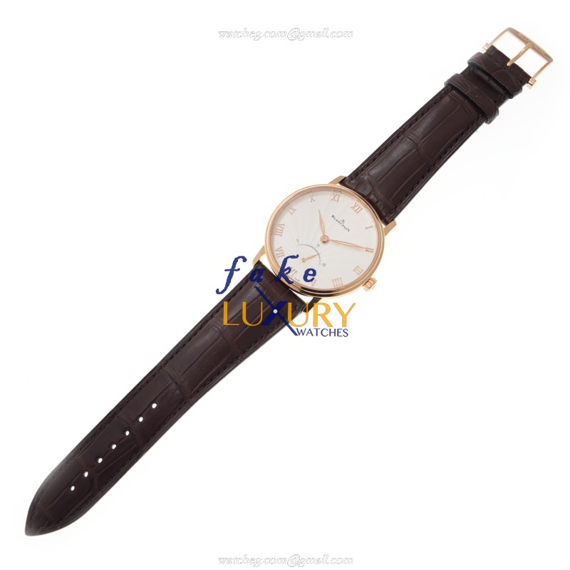 Blancpain 6653-3642-55A Villeret Automatic 18kt Rose Gold White Dial Replica Watch - Image 2