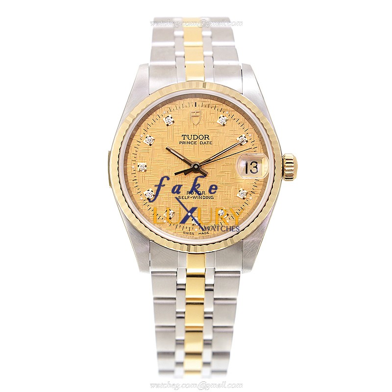Tudor 72033-62453A-10DI-CHCL GLAMOUR DATE | Automatic | Gold & Steel | Replica Watch - Image 2