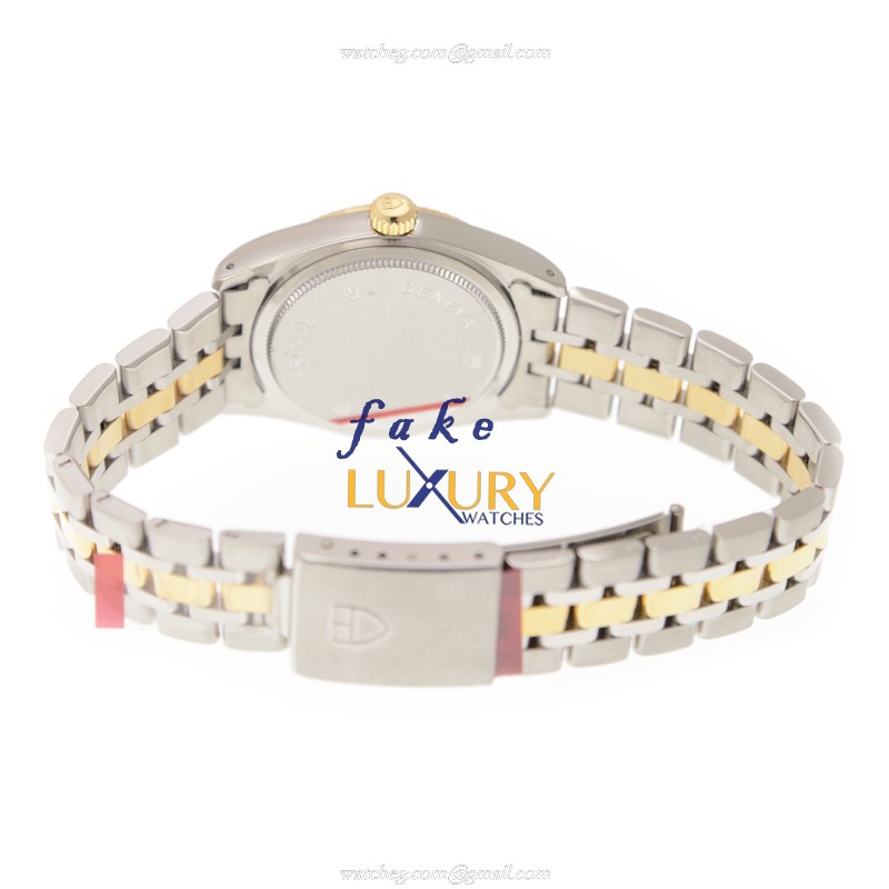 Tudor 72033-62453A-CH Glamour Date Replica Watch, Gold Dial, Gold & Steel Case, Automatic - Image 4