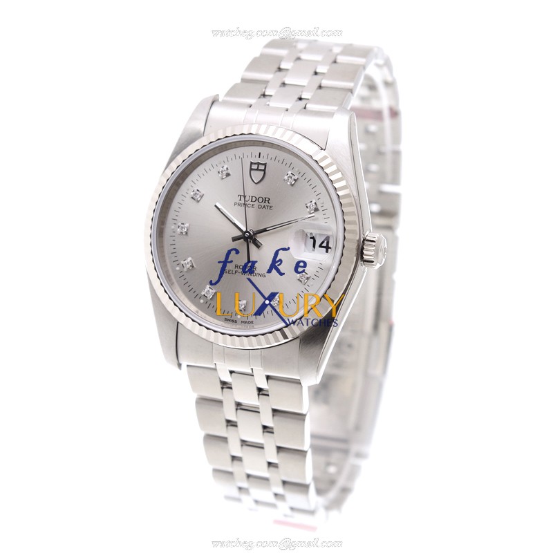 Tudor 74034-62470-10DI-SV PRINCE DATE - Automatic - 18kt White Gold & Steel Case - Replica Watch - Image 3