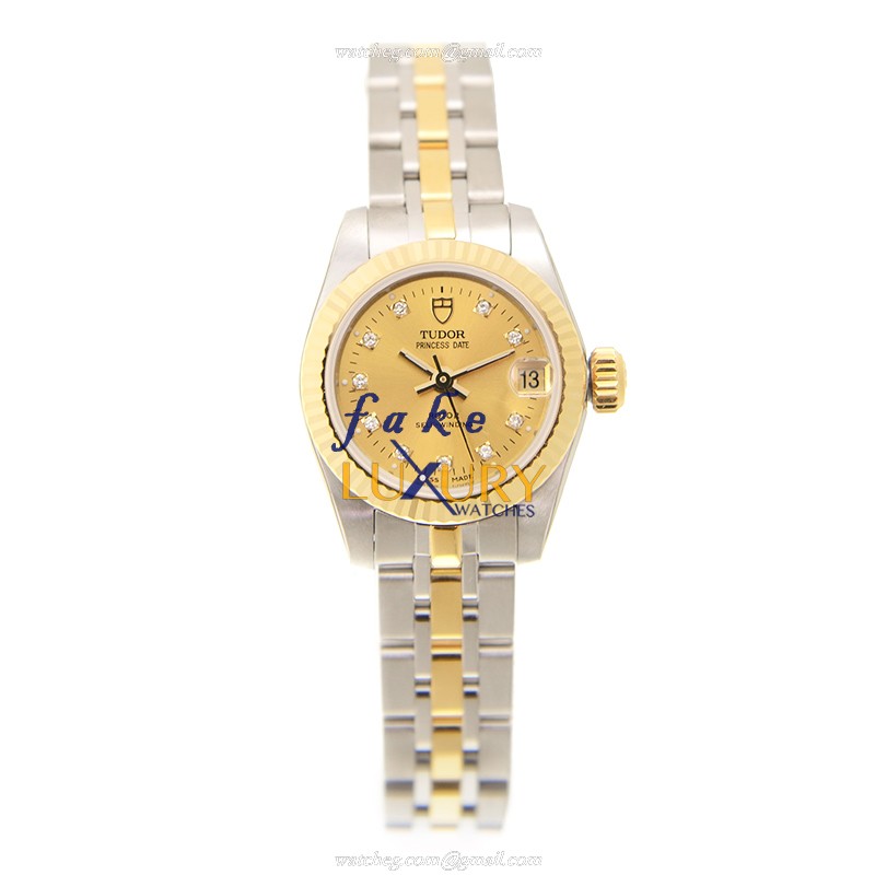 Tudor 92513-62423-10DI-CH Replica Watch, Automatic, 18kt Gold & Steel Case, Gold Dial, Silver & - Image 2
