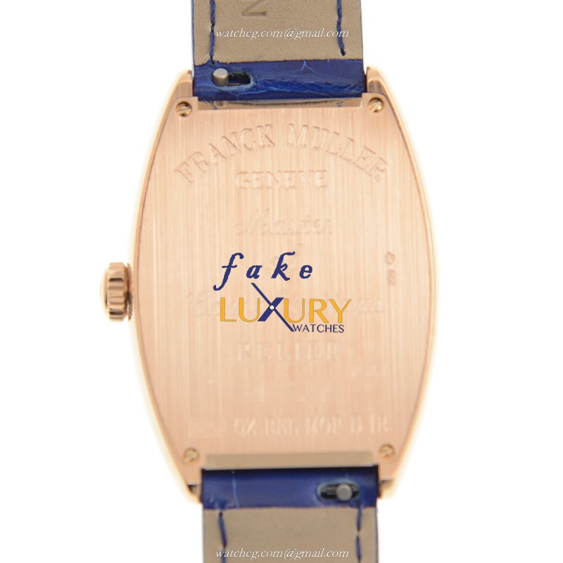 Franck Muller 2852 QZ REL MOP D 1R 5N Replica Watch, Quartz, White Mother of Pearl Dial, Blue - Image 3