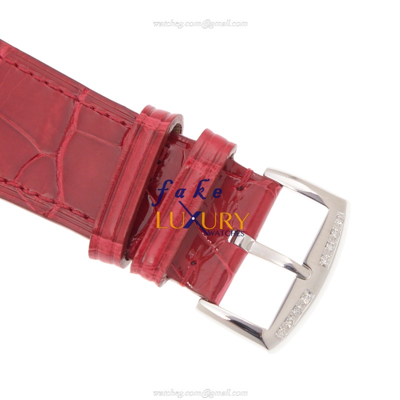Franck Muller Master Square 6002 M B QZ COL DRM MOP R D 1R AC Quartz White Dial Red Alligator Strap - Image 4