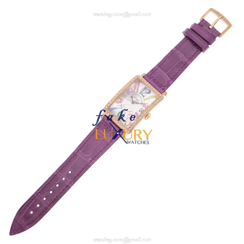 Franck Muller 952 QZ COL DRM MOP D 1R 5N LONG ISLAND Quartz 18kt Rose Gold Diamond Replica Watch - Image 2