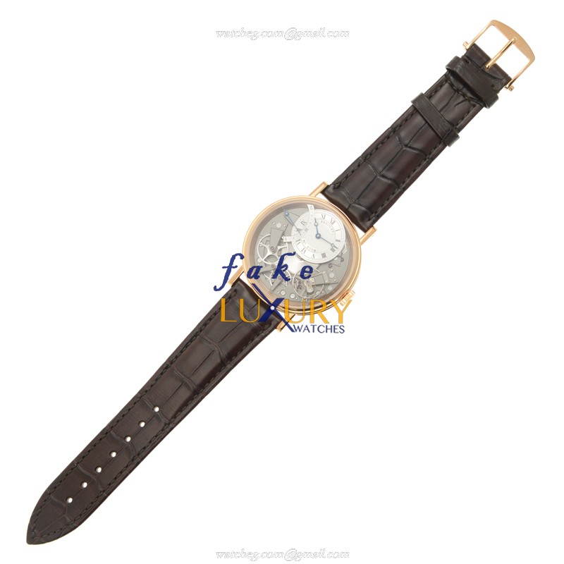 Breguet 7097BR/G1/9WU Tradition Automatic Replica Watch with Silver Dial Rose Gold Case - Image 2
