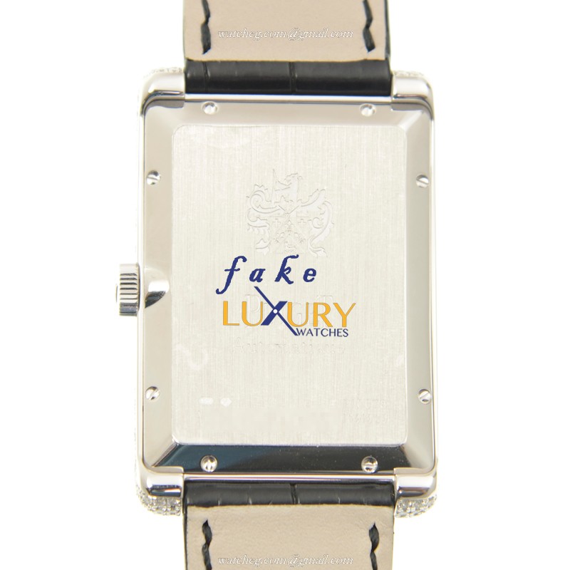 Piaget G0A33059 Black Tie Automatic 18kt White Gold Diamond Alligator Strap Replica Watch - Image 3