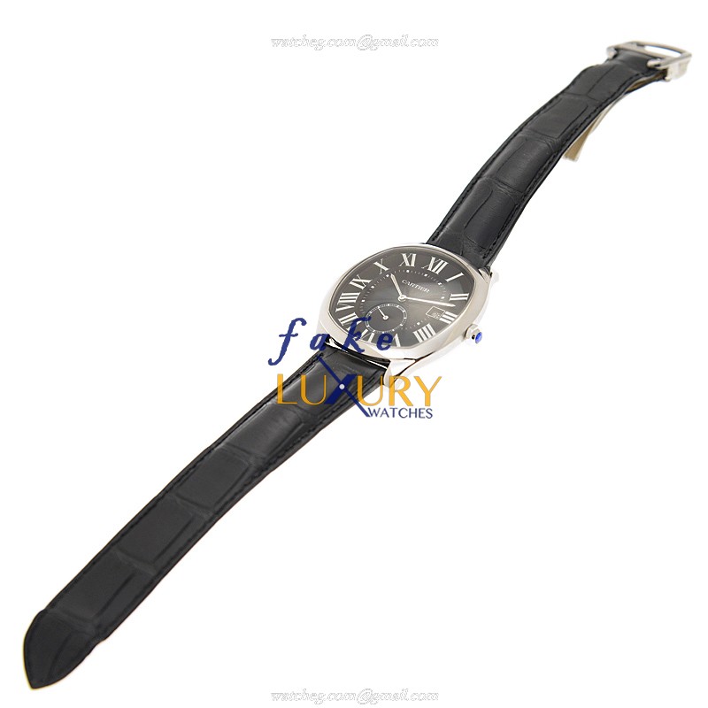 Cartier WSNM0009 DRIVE DE CARTIER Automatic Stainless Steel Black Dial Alligator Strap Replica Watch - Image 2