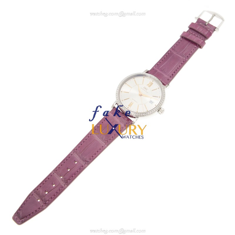 IWC IW458112 PORTOFINO Automatic Stainless Steel Diamonds Purple Alligator | 458112 | Automatic - Image 2