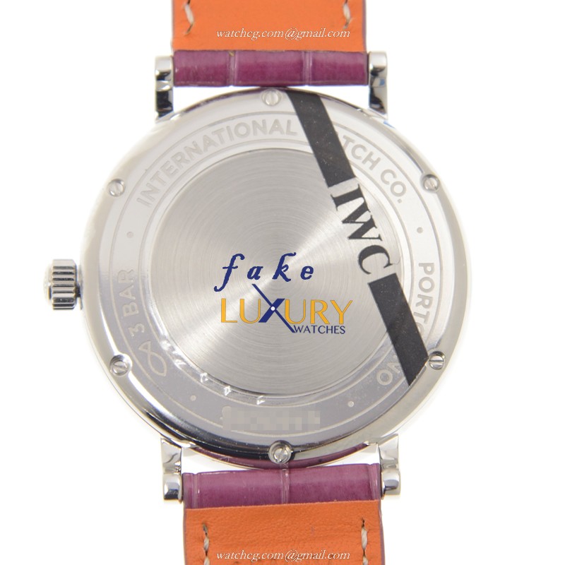 IWC IW458112 PORTOFINO Automatic Stainless Steel Diamonds Purple Alligator | 458112 | Automatic - Image 3