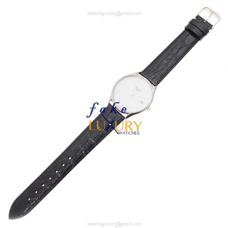 Longines L4.759.4.12.2 Quartz Replica Watch, Stainless Steel Case, White Dial - Image 2