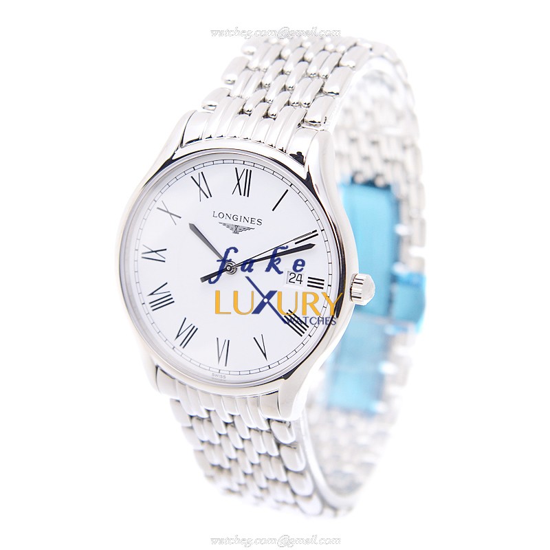 Longines L4.859.4.11.6 Quartz Stainless Steel Replica Watch, White Dial, Silver Strap, L157 Movement - Image 3