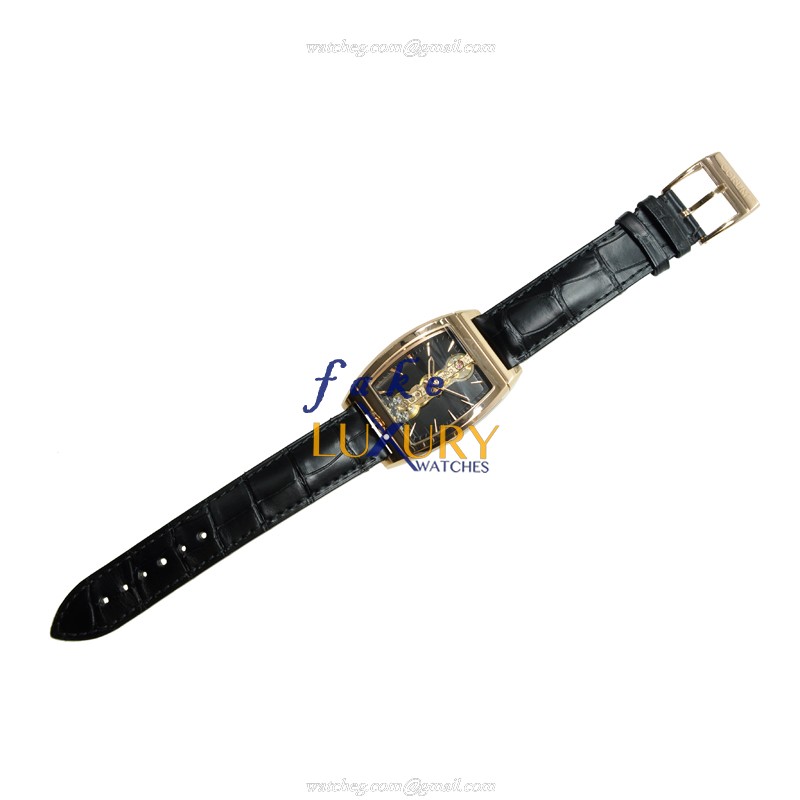 Corum 113.150.55/0001 FN02 Bridge 34mm 18kt Rose Gold Manual Wind Dark Grey Dial Replica Watch - Image 2
