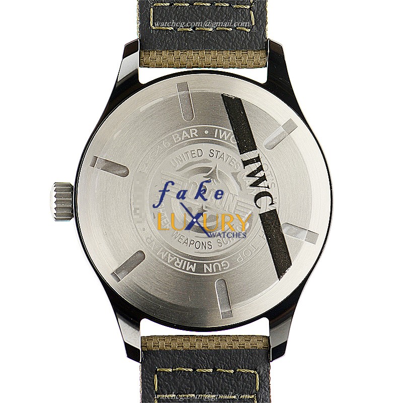 IWC IW324702 Replica Watch, Gray Ceramic Dial, Automatic Movement, Green Cowhide Strap - Image 2
