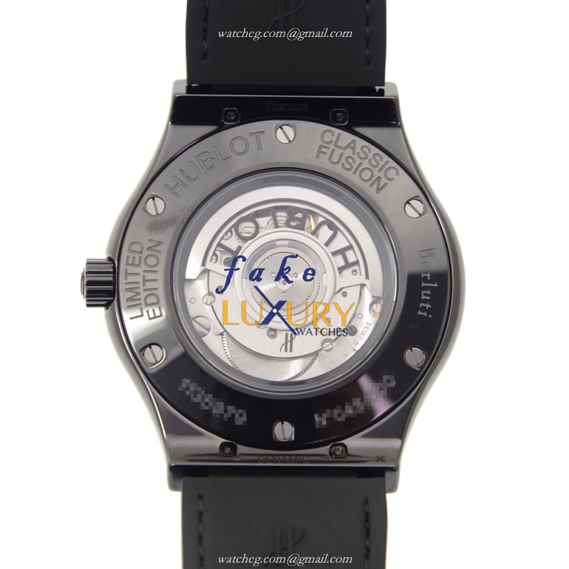 Hublot 511.CM.0500.VR.BER16 Automatic Ceramics Black Dial Black Rubber Strap Replica Watch - Image 3