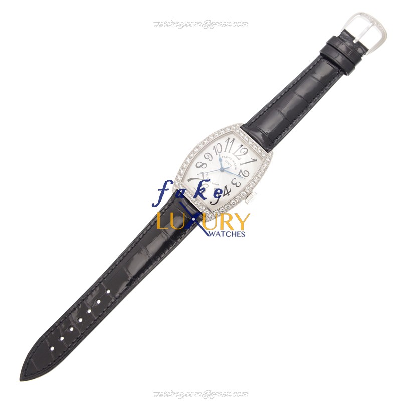 Franck Muller 6850 SC DP OG CINTREE CURVEX Automatic 18kt White Gold & Diamond Replica Watch - Image 2