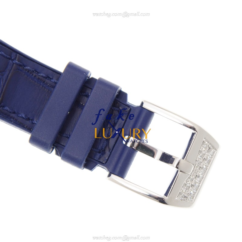 Franck Muller V32 QZ D AC.BU Quartz Stainless Steel & Diamond Bezel Replica Watch - Image 4