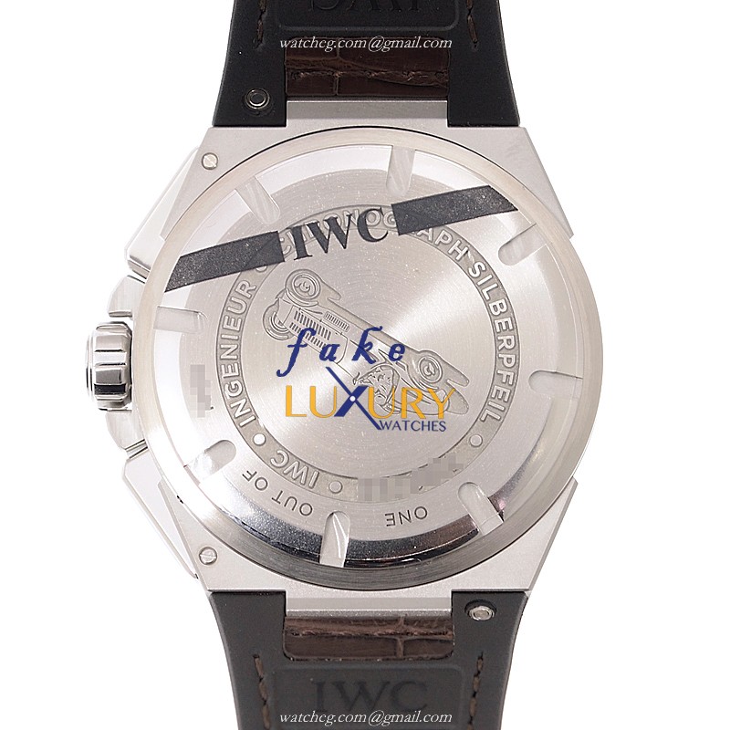IWC IW378505 Ingenieur Automatic Silver Dial - Stainless Steel - Brown Rubber Strap - Replica Watch - Image 3