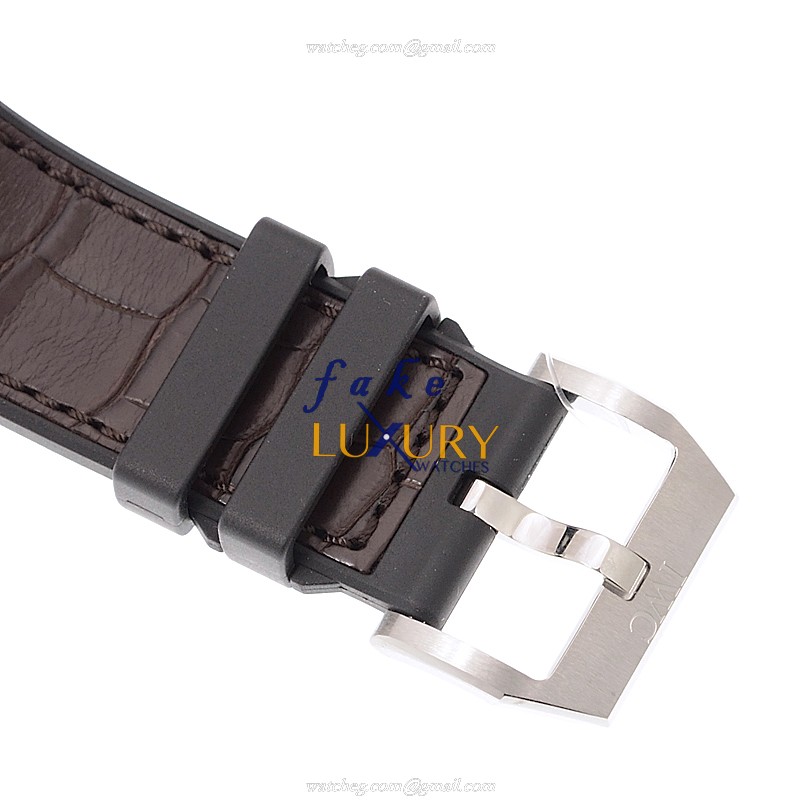 IWC IW378505 Ingenieur Automatic Silver Dial - Stainless Steel - Brown Rubber Strap - Replica Watch - Image 4