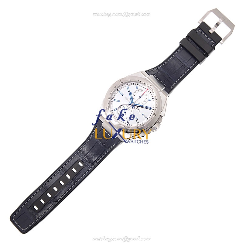 IWC INGENIEUR IW378509 Replica Watch, Automatic Movement, White Dial, Blue Rubber Strap - Image 2