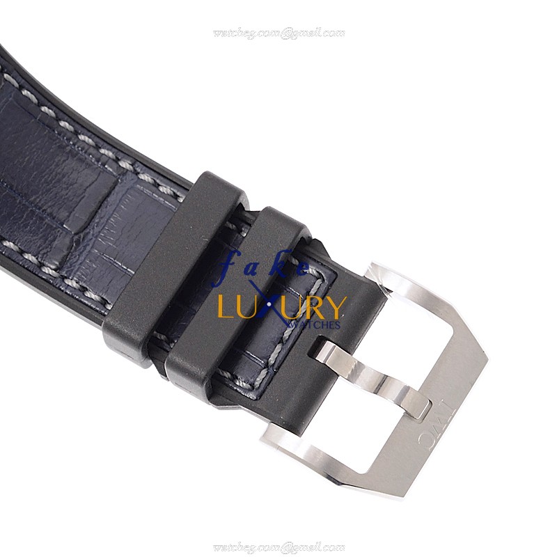 IWC INGENIEUR IW378509 Replica Watch, Automatic Movement, White Dial, Blue Rubber Strap - Image 4