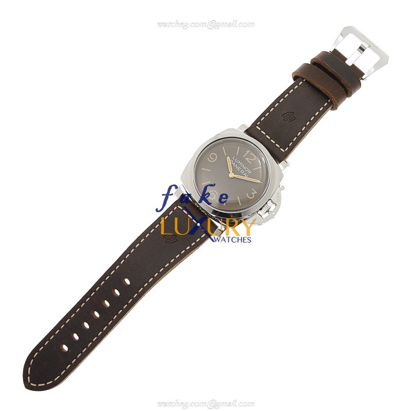 Panerai PAM00663 Luminor - Replica Watch - Brown Dial - Manual Wind - 47mm Steel Case - Cowhide - Image 2