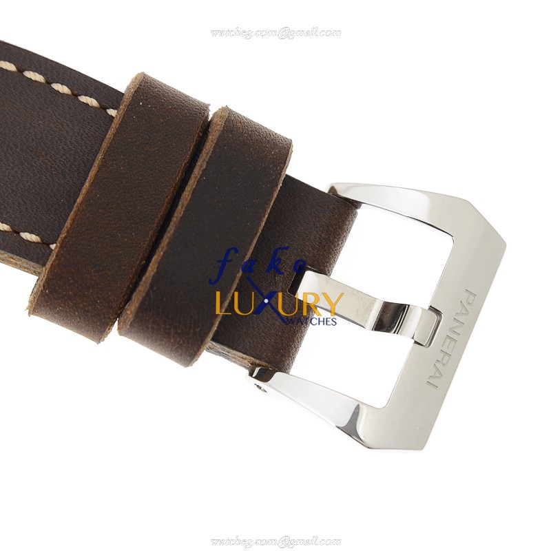 Panerai PAM00663 Luminor - Replica Watch - Brown Dial - Manual Wind - 47mm Steel Case - Cowhide - Image 4