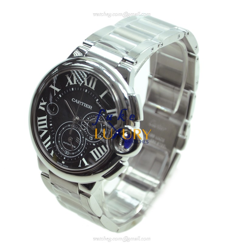 Cartier W6920025 BALLON BLEU Automatic Stainless Steel Replica Watch - Dark Grey Dial, Silver Strap - Image 2