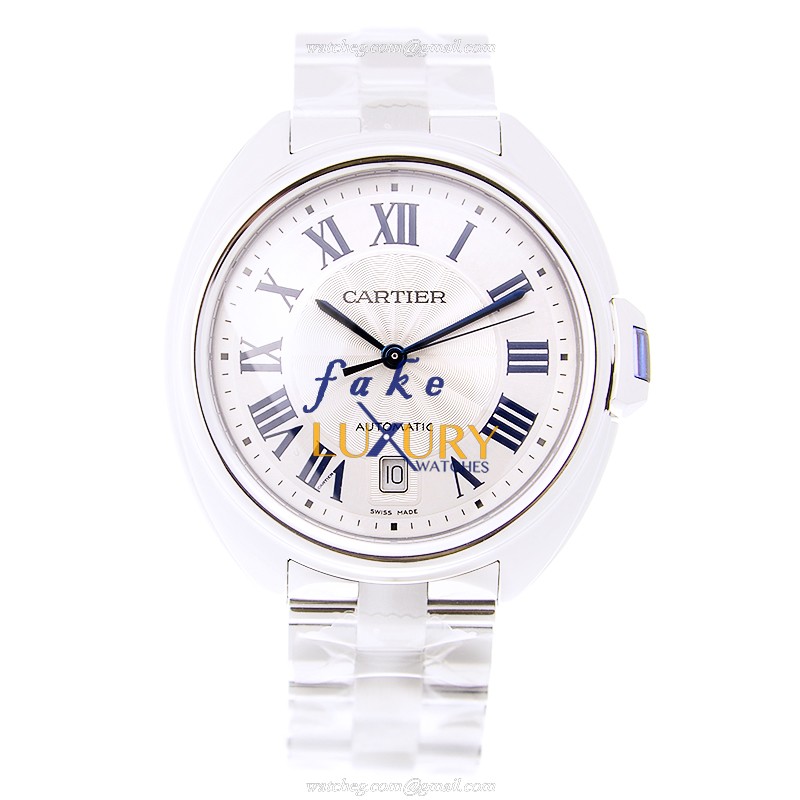 Cartier WSCL0007 Clé de Cartier Automatic Steel Silvery Dial Replica Watch - Image 2