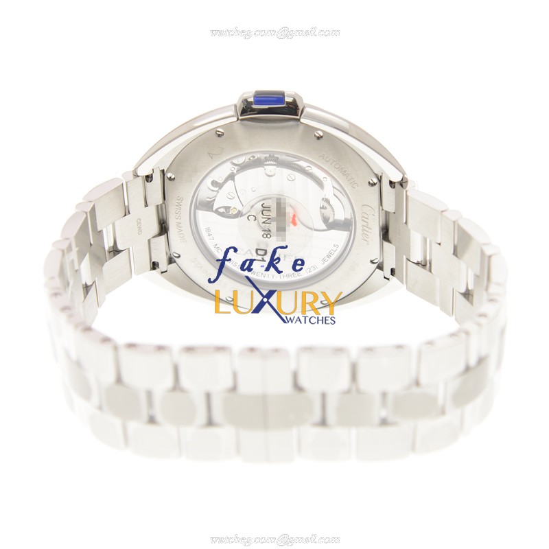 Cartier WSCL0007 Clé de Cartier Automatic Steel Silvery Dial Replica Watch - Image 4