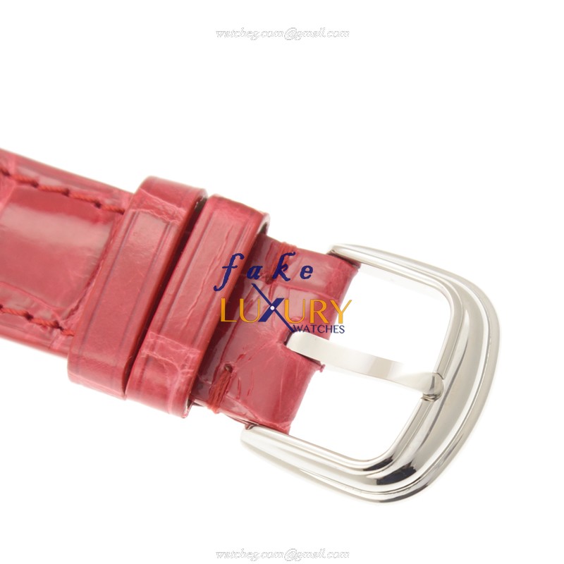 Franck Muller 2852 B QZ COL DRM AC Cintree Curvex Quartz Replica Watch, White Dial Red Strap - Image 4