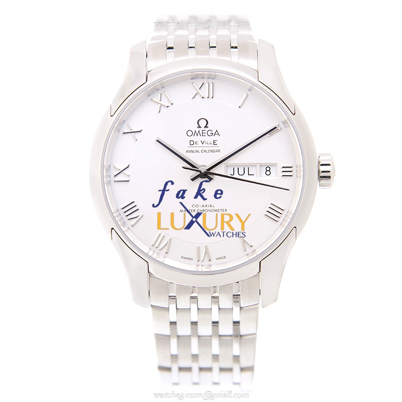 Omega De Ville 433.10.41.22.02.001 Replica Watch, Silver Dial, Steel Bracelet, Automatic - Image 2