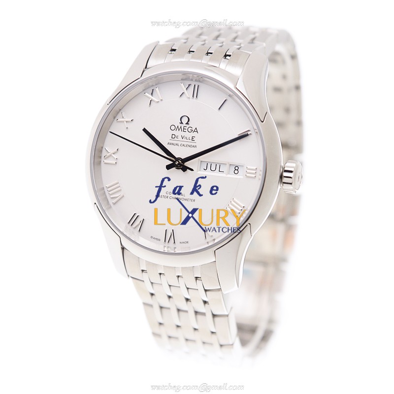 Omega De Ville 433.10.41.22.02.001 Replica Watch, Silver Dial, Steel Bracelet, Automatic - Image 3